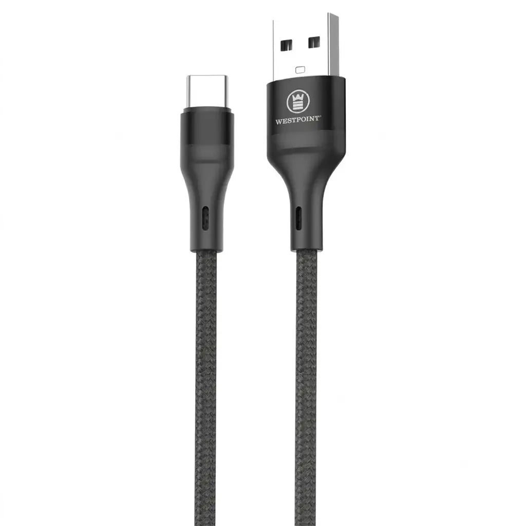 Westpoint USB to Type-C Fast Charging Cable | High-Speed Data Sync | Durable Braided Cable | Android Compatible