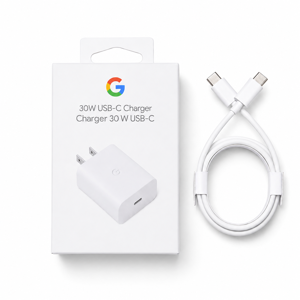 30W Google USB-C Fast Charger with FREE Type C Cable