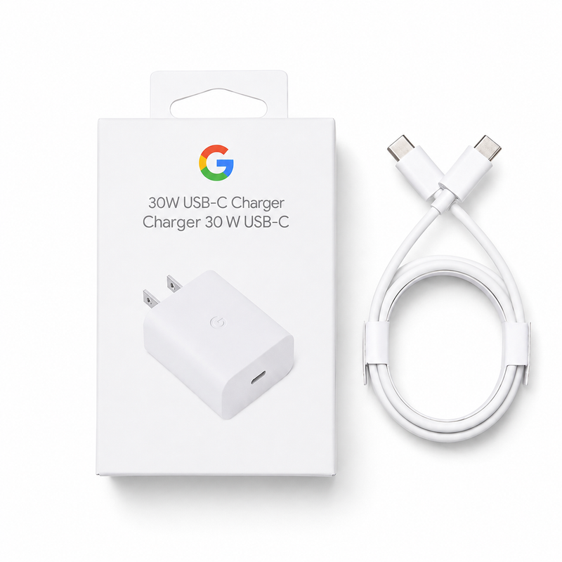 30W Google USB-C Fast Charger with FREE Type C Cable